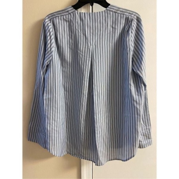 Vince Navy and White Striped Blouse women Small - Picture 6 of 8